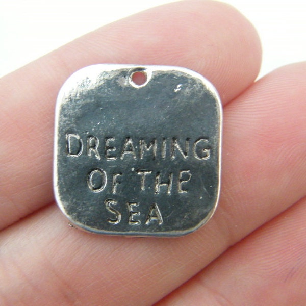 6 pendentifs Dreaming of the sea ton argent antique FF630