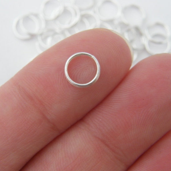 200 anillos divididos 7mm plateados