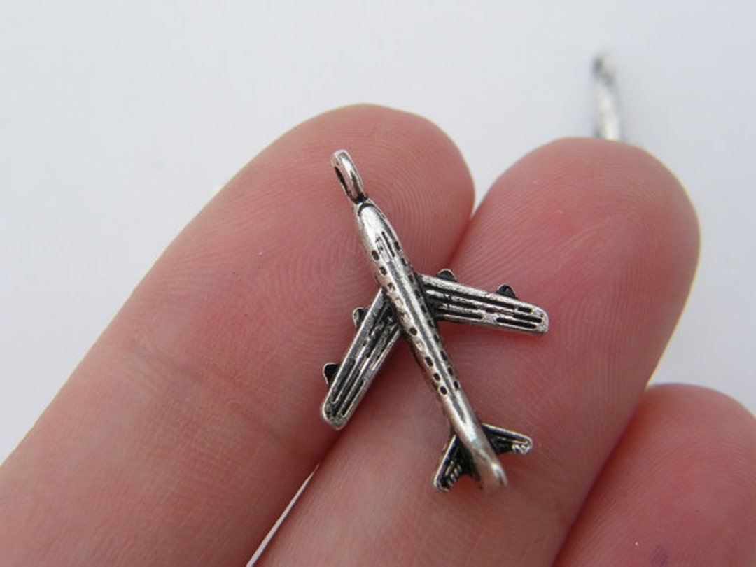 Lot De 8 Charms (breloques) Avion En Argent Tibétain - Neuf Sans Emballage - Pour Création De Bijoux