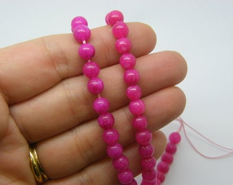 48 Beads dyed jade 8mm purple pink brown B270 48 Beads dyed jade 8mm purple pink brown B270