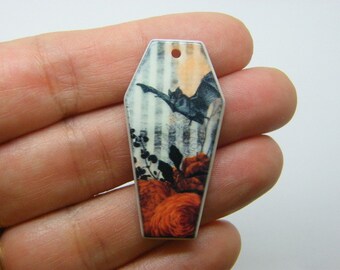 2 Coffin bat pendentif acrylique HC1000