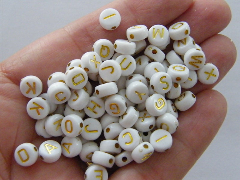 Alphabet Charms, Gold Letter Beads, Initial Beads for Jewelry Making, –  UniqueBeadsNY