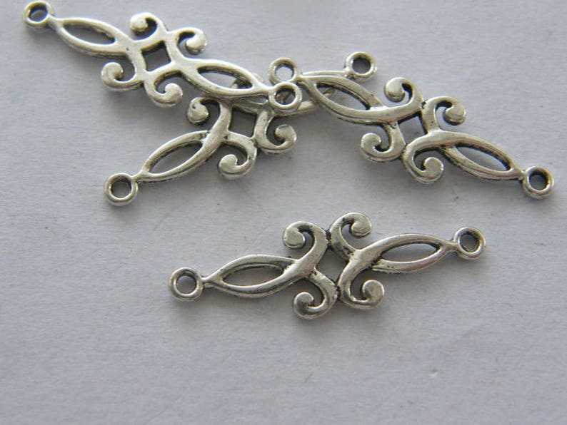 6 Antque Slver Bat Connector/charms - 30-22-2 - Etsy