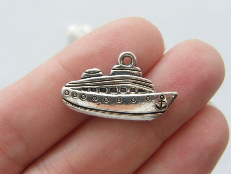 BULK 20 Boat Cruise Ship Charms Antique Silver Tone TT49 Etsy