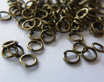 1 Box Assorted Jump Rings 4 to 9mm Antique Bronze Tone 1510 | Etsy
