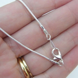 BULK 10 Snake necklace chains 46cm or 18" silver plated