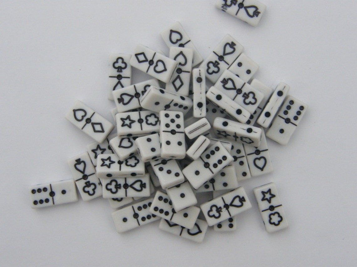 20 Domino Beads 20 X 10mm AB94 Etsy