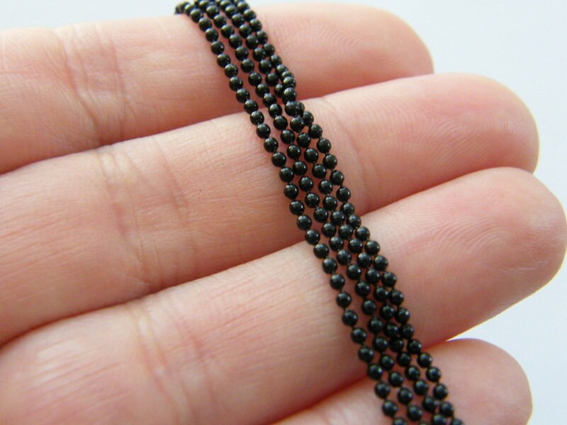 4 Black Ball Chain 59cm Necklaces FS302 - Etsy