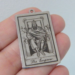 1 De keizer tarot kaart hanger roestvrij staal HC614
