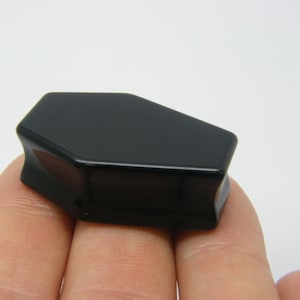 1 Coffin embellishment miniature  black stone HC156