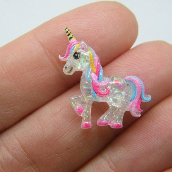 10 Licorne embellissement résine cabochon A71