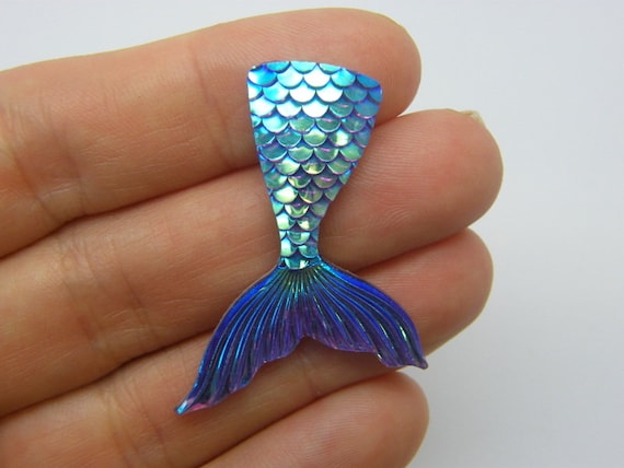 Resin blue mermaid tail cover