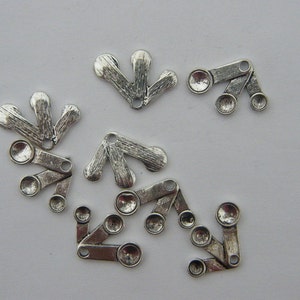 BULK 50 Measuring spoon charms antique silver tone FD89 image 2