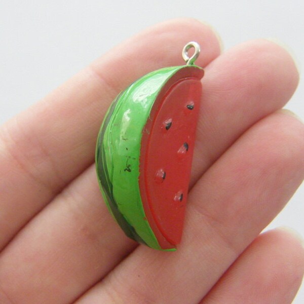 1 Watermelon charm resin F263