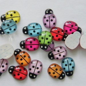 20 cabochons embellissement Coccinelle résine A867 image 3