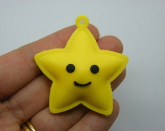 4 Star pendants yellow PVC plastic S