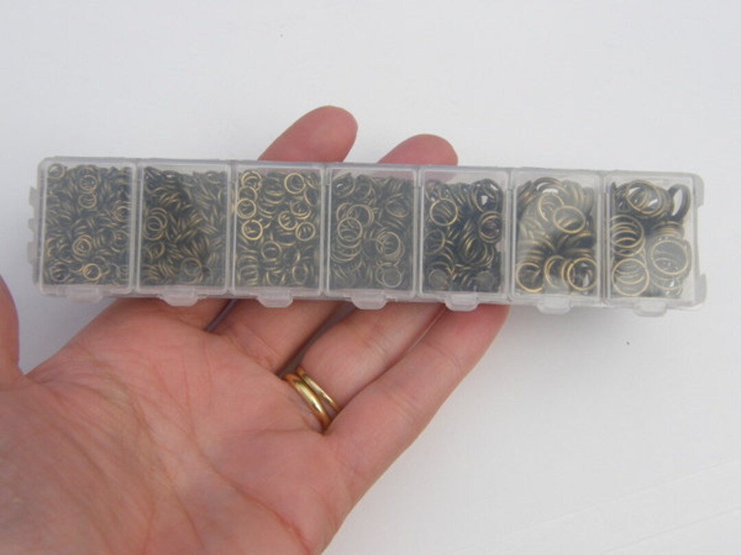 1 Box Assorted Jump Rings 4 to 9mm Antique Bronze Tone 1510 Pieces - Etsy