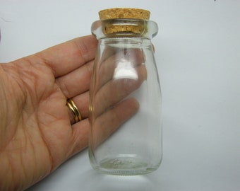 1 Glass bottle jar with cork 48 x 105mm 48