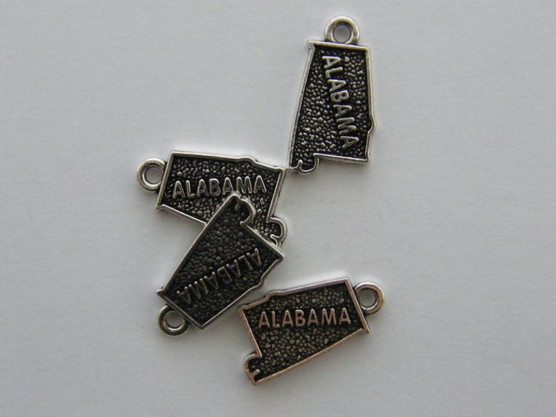 BULK 20 Alabama charms antique silver tone WT155