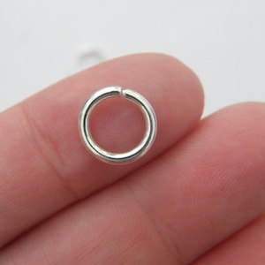 BULK 200 Jump rings 10mm silver plated FS418