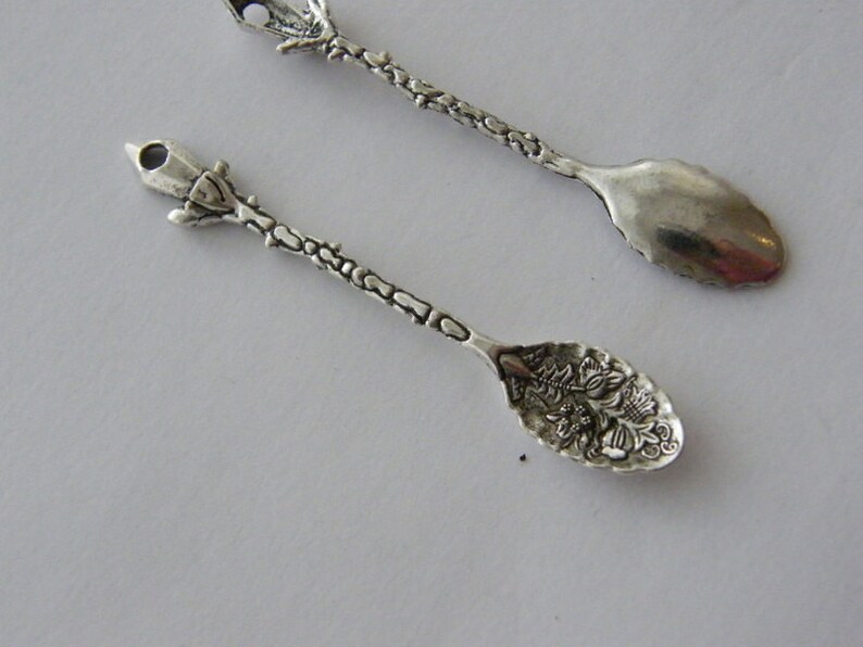 BULK 10 Spoon Pendants Antique Silver Tone FD192 SALE 50 Etsy