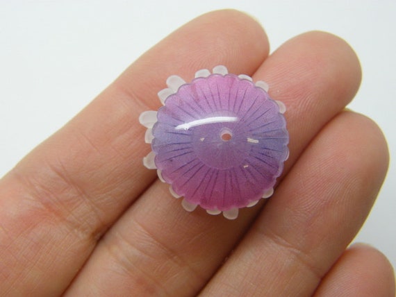 Teardrop Beads - Purple Jellyfish