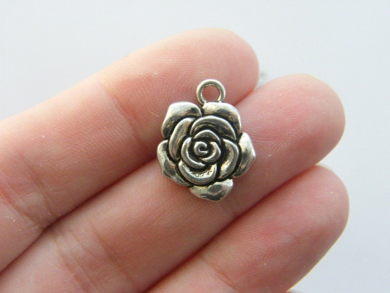 Rose Charms Rose Gold Charms Gold Flower Charms Gold Rose Charms Assorted Charms Lot Bulk Charms Wholesale Charms 120pcs