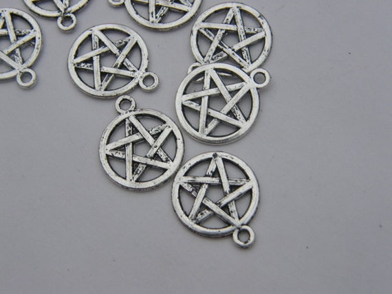 8pcs dark silver tone chiropter charms h3268