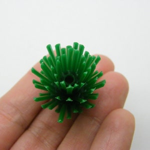 4 Grass bush building toy dark green plastic image 2