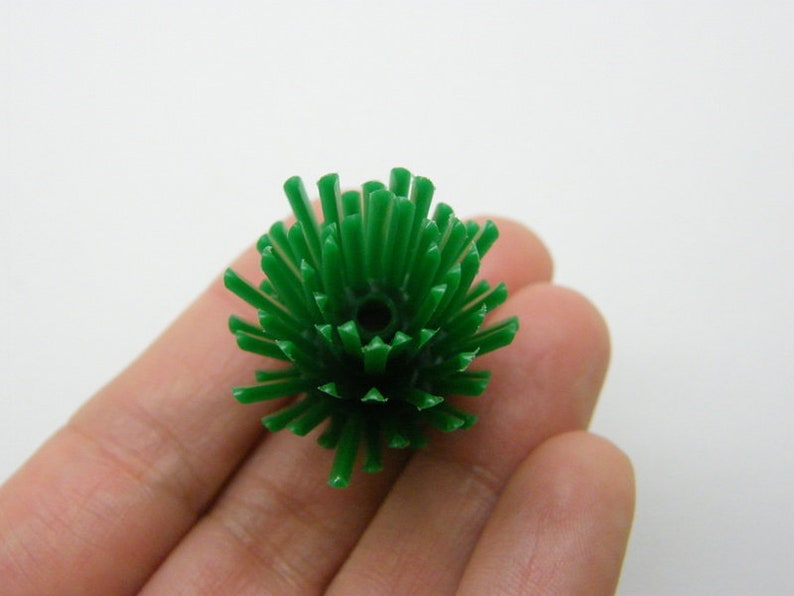 4 Grass bush building toy dark green plastic image 2