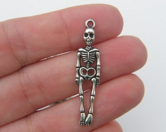 5Pcs Antique Silver Mermaid Skeleton Skull Charms Pendant Jewelry Making 73*18mm 5Pcs Antique Silver Mermaid Skeleton Skull Charms Pendant Jewelry Making 73*18mm