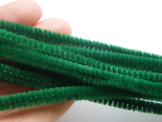 100 Christmas Green Pipe Cleaners 