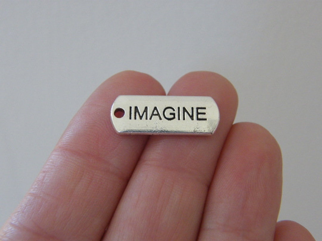20 Imagine Charms Antique Silver Tone M463 - Etsy
