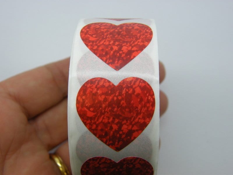 Cool I Love Coffee Red Heart  #4233 2 x Diamond Stickers 7.5 cm 