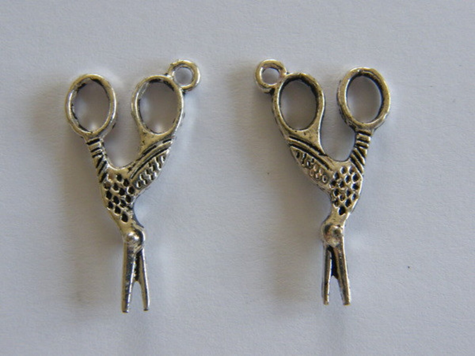 BULK 50 Pair of Scissor Charms Antique Silver Tone P483 Etsy