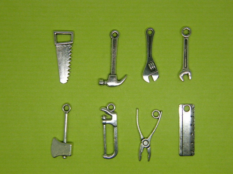 Vintage Miniature Tool Set Charms Tiny Tools 