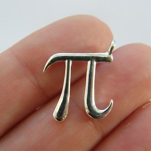 4 Pi maths charms silver plated P175