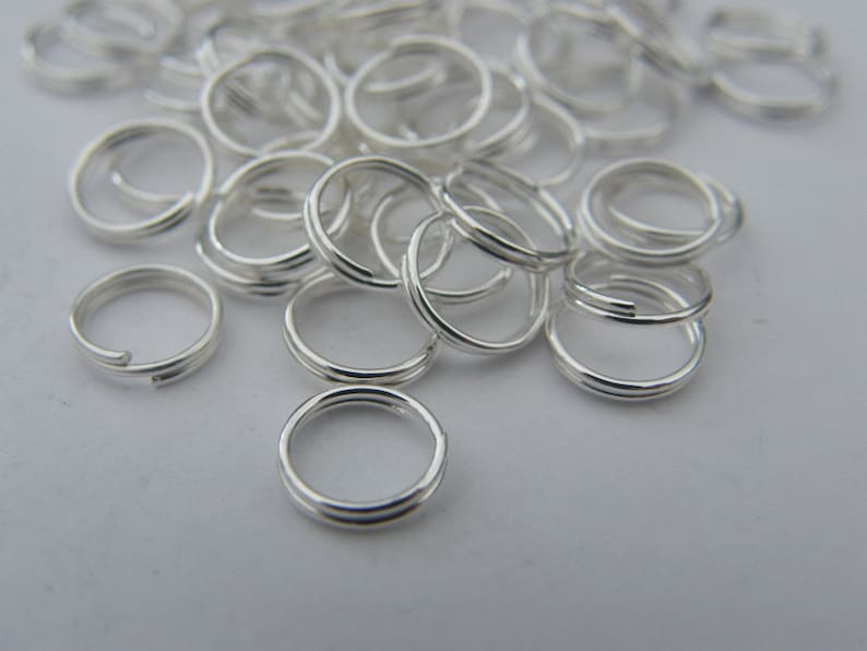 BULK 1000 Split Rings 7mm Silver Plated Etsy