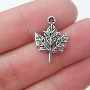 28 Leaf charms antique silver tone L26