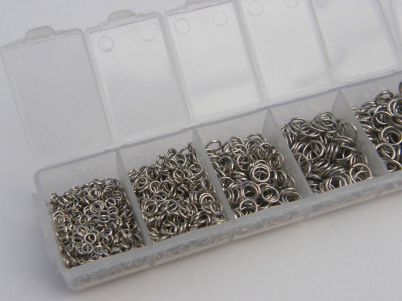 1 Box Assorted Jump Rings 3 to 8mm Silver Tone 1500 Pieces - Etsy