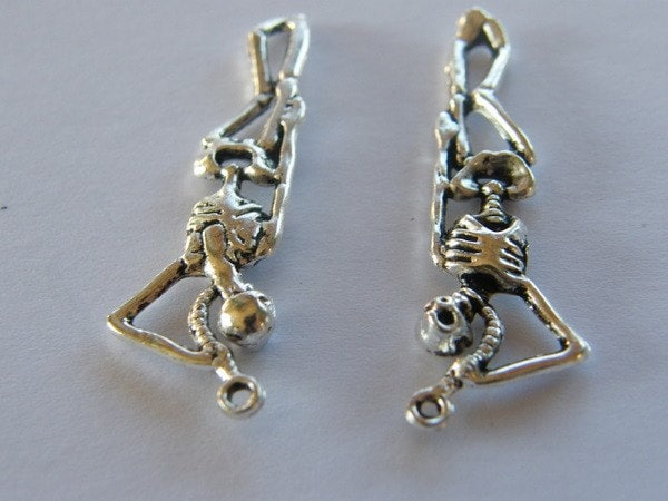 BULK 30 Hanging Skeleton Pendants Tibetan Silver HC120 - Etsy