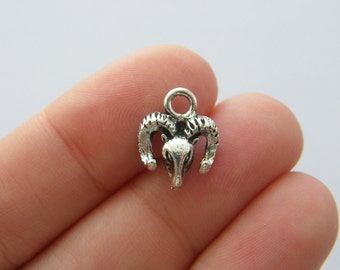 Sterling Silver 21mm 3D Ram with 7.5 Charm Bracelet Jewels Obsession 3D Ram Pendant Sterling Silver 21mm 3D Ram with 7.5 Charm Bracelet Jewels Obsession 3D Ram Pendant