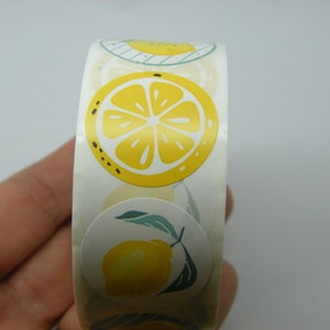 1 Roll  lemon lemonade 500 stickers