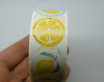 1 Roll  lemon lemonade 500 stickers