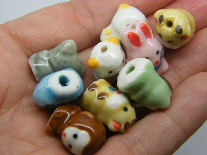 23x13mm Carved Stone Animal Beads-0652-43