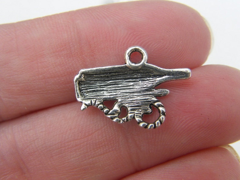 BULK 50 Bottle of wine charms antique silver tone FD16