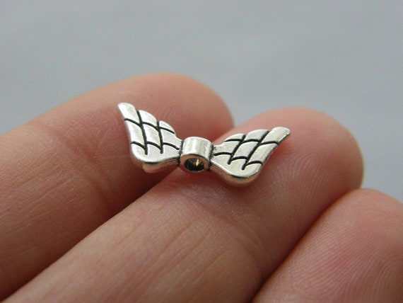 50 Perline Acriliche A Forma Di Ali D'angelo Con Placcatura In - Foto 8