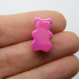 40 Teddy bear beads random mixed AB acrylic BB812 image 4