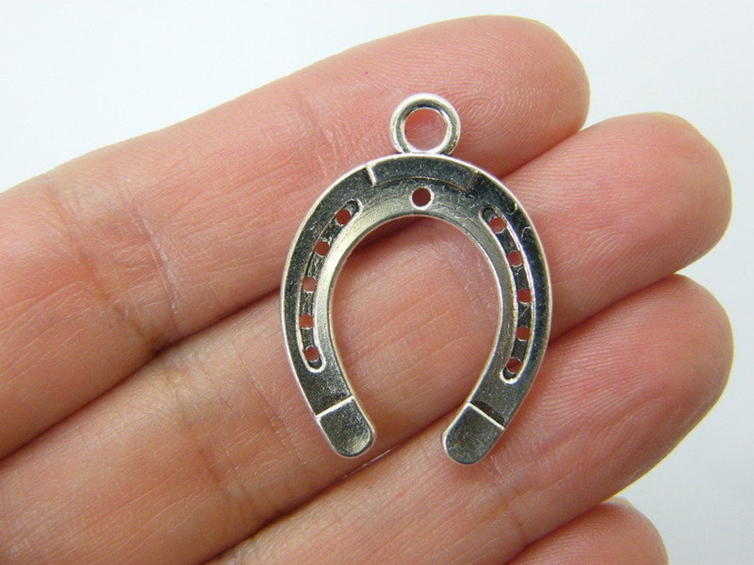 BULK 50 Horseshoe Pendants Antique Silver Tone A551 Etsy