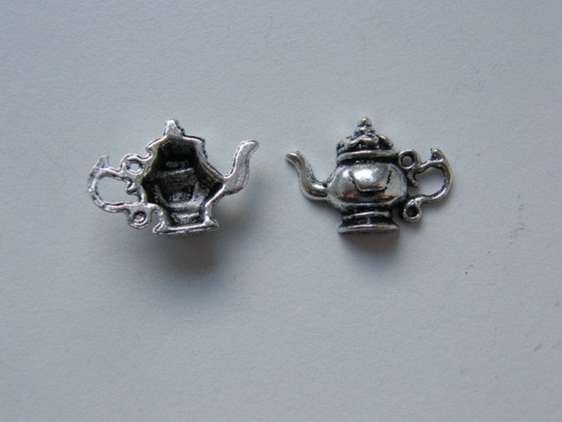 BULK 50 Teapot Charms Antique Silver Tone FD51 Etsy